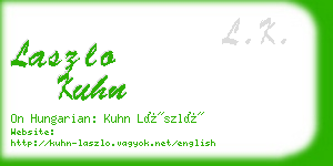 laszlo kuhn business card